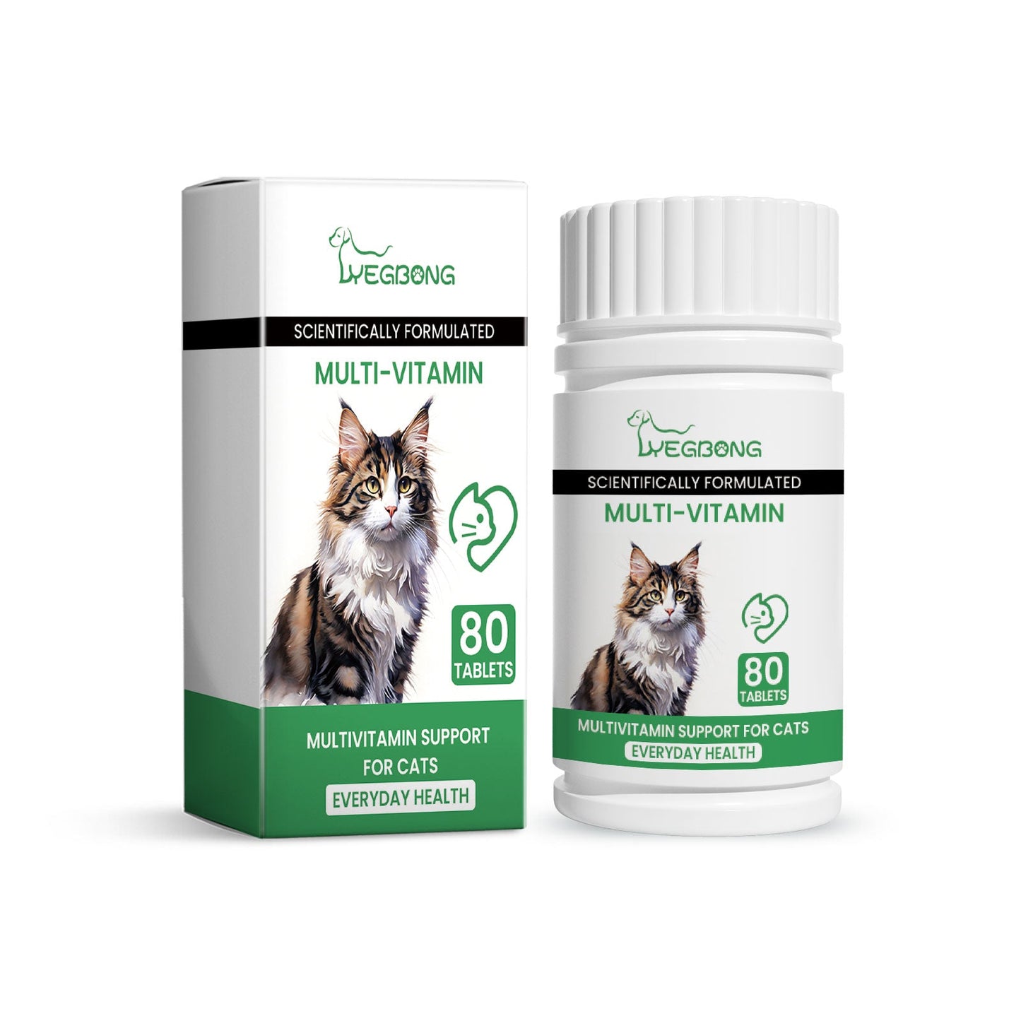Pet Cat Multivitamin Tablets, Cats Supplement Vitamin Micronutrient Nutritional Supplements eprolo