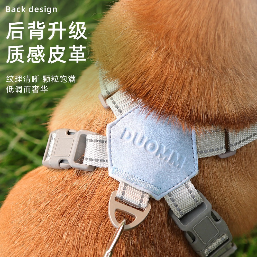 New style dog leash breathable pet chest and shoulder strap vest reflective dog leash pet leash eprolo