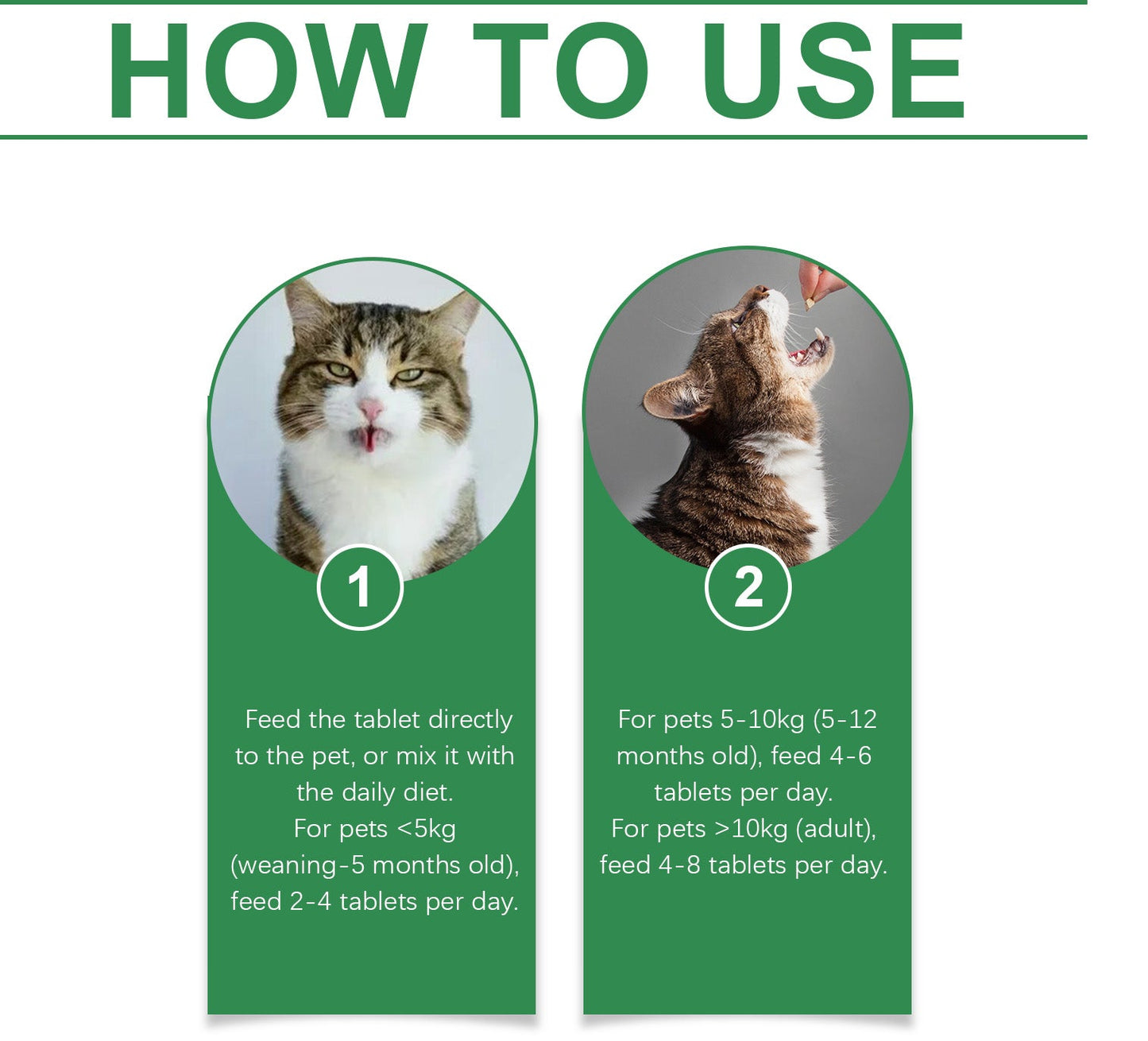 Pet Cat Multivitamin Tablets, Cats Supplement Vitamin Micronutrient Nutritional Supplements eprolo