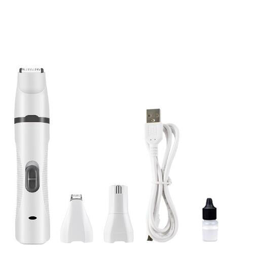 Multifunction 3 IN 1 Pet Grooming Machine Dog Cat Hair Trimmer Pets Clippers Nail Grinding & Foot Hair Trimmer USB Rechargeable eprolo