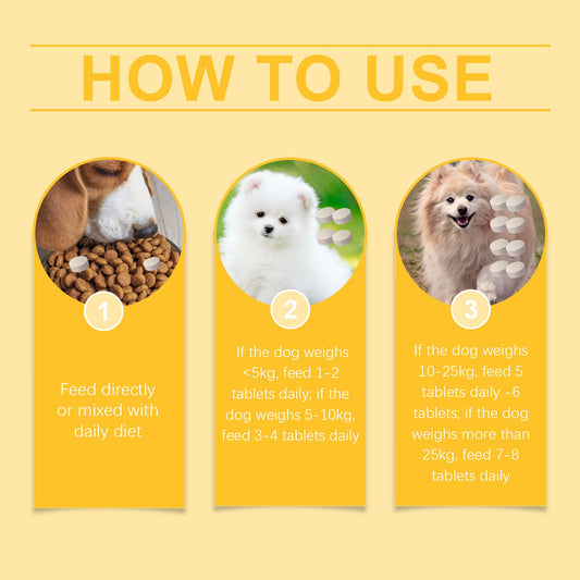 Dog Multi-Dimensional Fish Oil Tablet Pet Dog Hair Care Moisturize Skin Care Pet Health eprolo