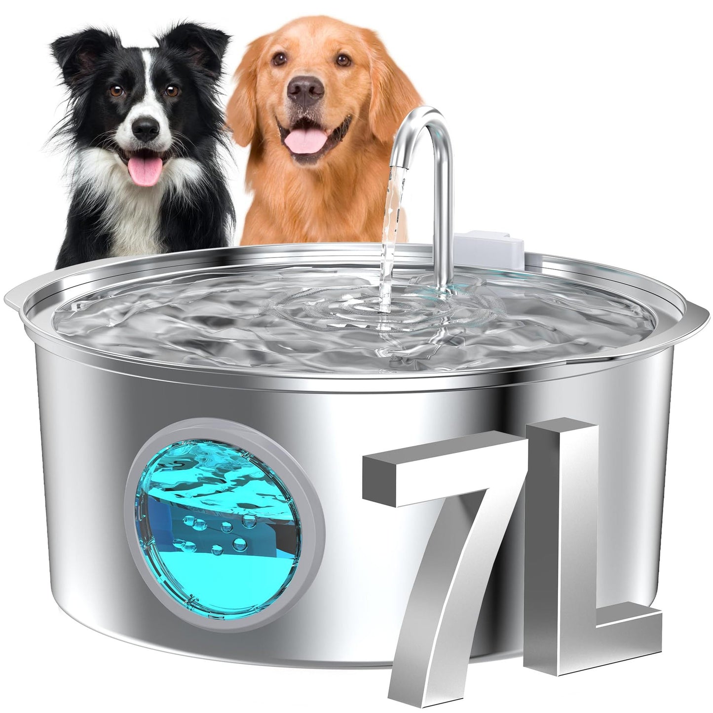 Stainless Steel Pet Water Dispenser with Large Capacity, Automatic Heating and Circulating Water for Cats and Dogs eprolo