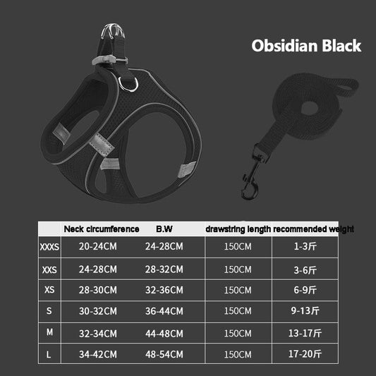 Pet Supplies Vest Pet Leash Cat Dog Chest Strap Breathable Reflective Dog Walking Chain eprolo