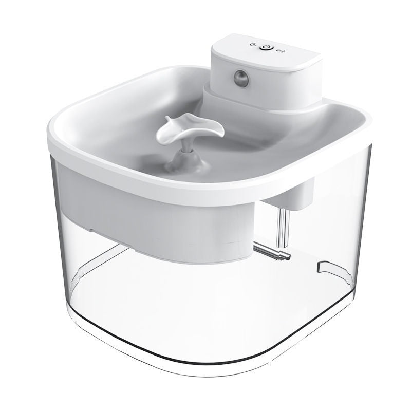 Inductive wireless cat water dispenser with large capacity, non plug in automatic circulation, intelligent pet supplies, silent water dispenser
