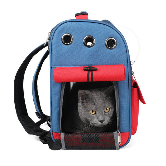 Cat Bag Large Capacity Portable Pet Bag Breathable Backpack Cat Bag Foldable Pet Backpack eprolo