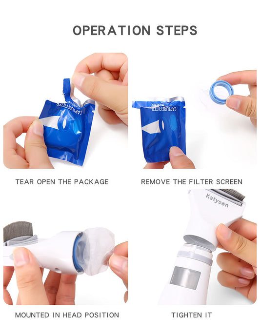 Pet Electric Flea Comb Lice Catcher Hair Cleaner Lice Catcher Pet Lice Comb Lice Remover eprolo
