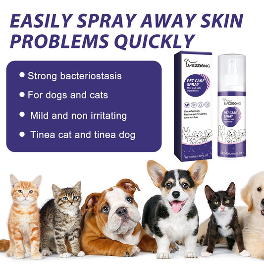 Pet Care Spray, Pet Cat And Dog Skin Wound Care Skin Moss Itchy Repair Spray eprolo