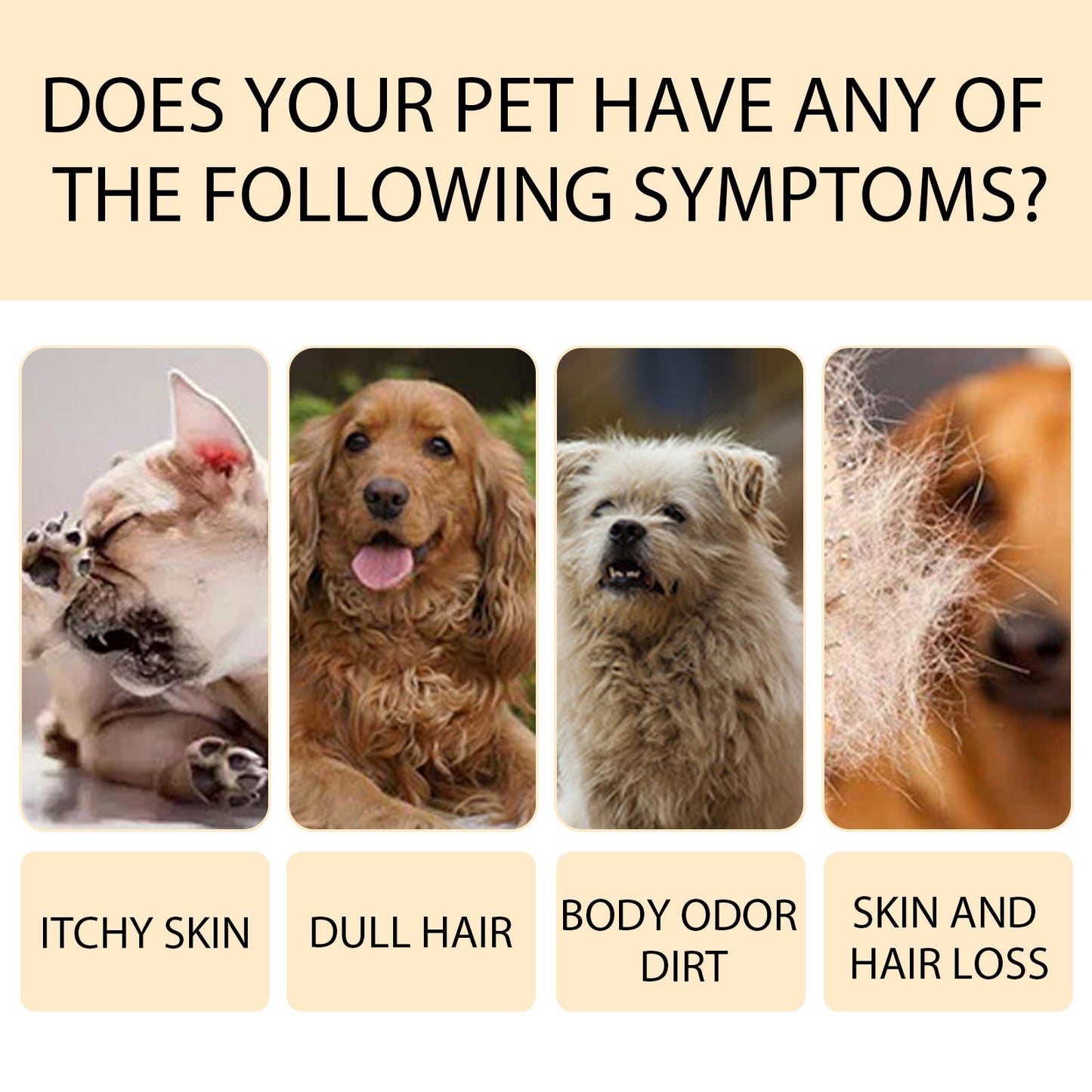 Pet Shampoo, Gentle Cleansing Of Pet Cat And Dog Hair With Smooth Unknotted Shampoo eprolo