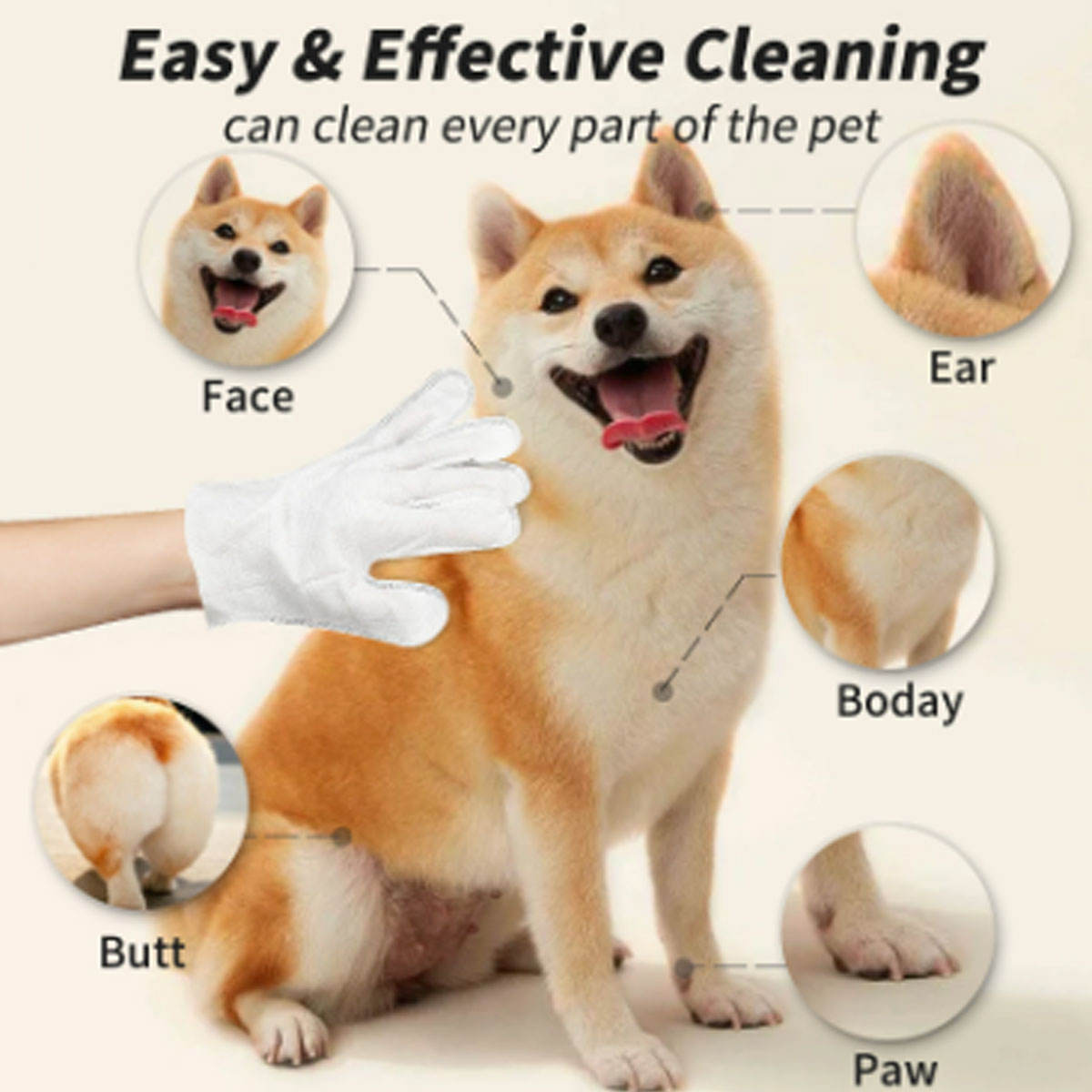 Pet supplies pet ear cleaning wipes ear care finger cots ear cleaning 