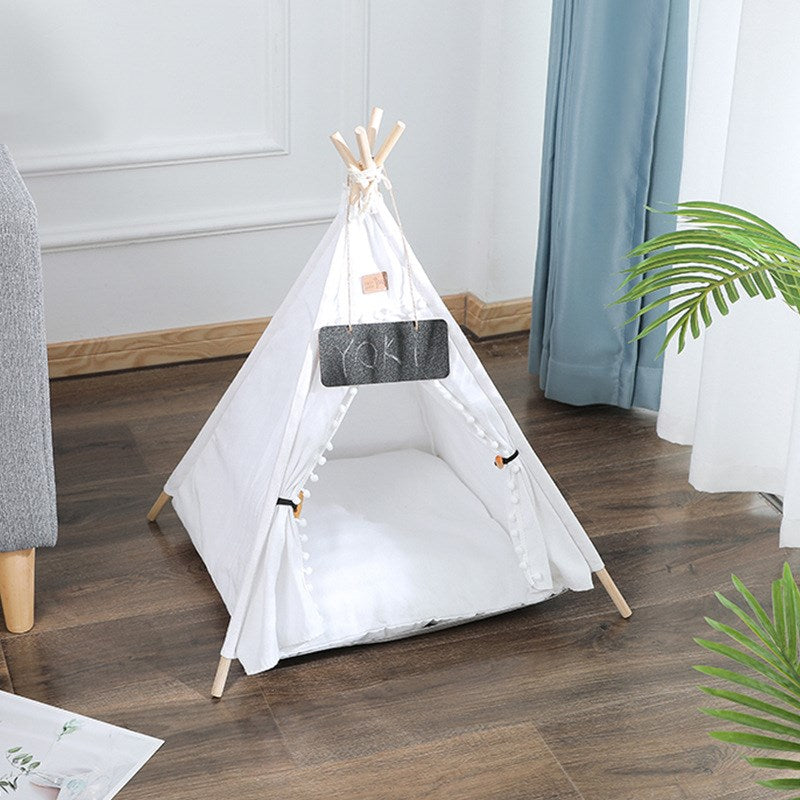 Pet Tent Kennel Removable And Washable Canvas Dog Tent Pet Bed Pad Pet Supplies eprolo