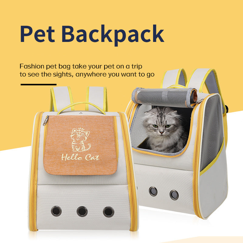 Cat Bag Pet Bag Carrying Convenient Backpack Portable Breathable Cat Dog Pet Supplies eprolo