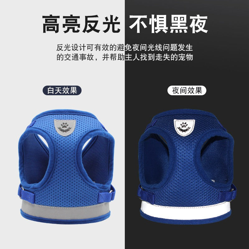 The New Pet Chest Strap Undershirt Dog Leash Reflective Breathable Dog Rope Pet Supplies eprolo