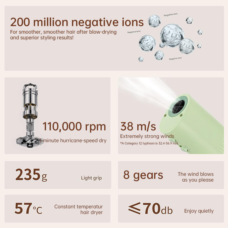 Pet hair dryer for pet care: high power, quiet, energy-saving, dog grooming, fast drying. Only suitable for 220V countries. eprolo