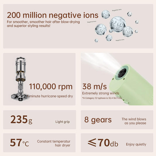 Pet hair dryer for pet care: high power, quiet, energy-saving, dog grooming, fast drying. Only suitable for 220V countries. eprolo