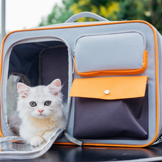 New Large-Capacity Dog And Cat Backpack Out Portable Canvas Shoulder Cat Bag Cross Pet Bag eprolo
