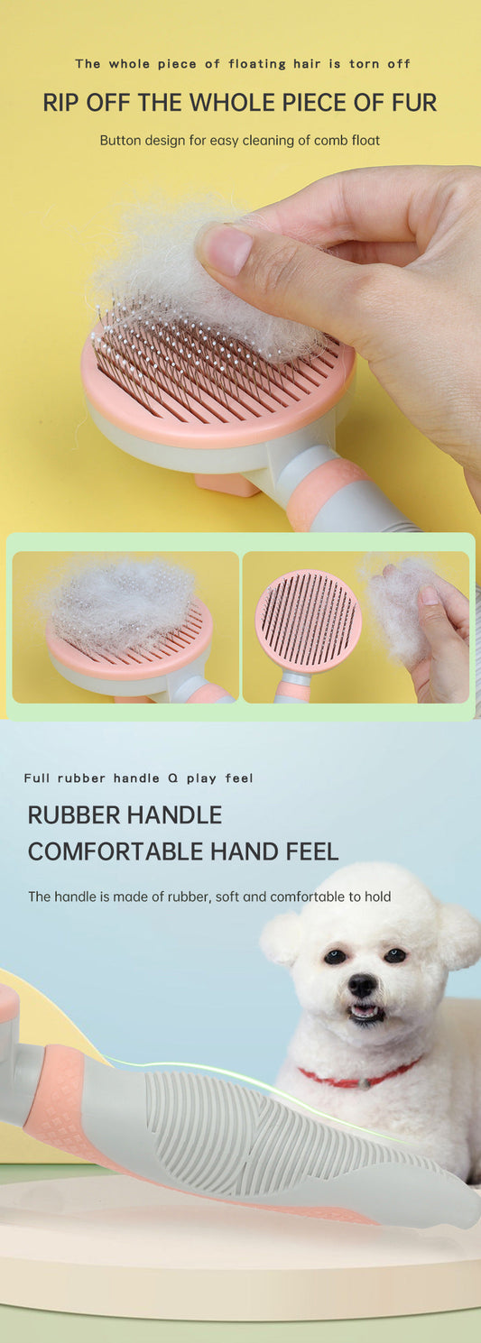 Pet Grooming Brush Self Cleaning Automatically Dog Cat Slicker Brush Remove Dog Hairs Pet Comb eprolo