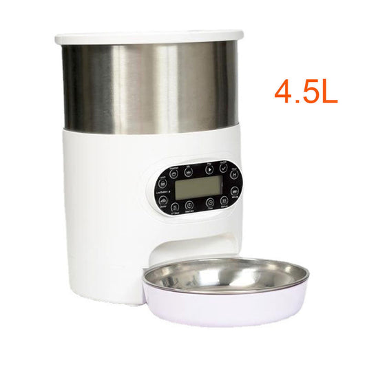 Double Meal Feeder Double Meal Tray Stainless Steel Feeder Automatic Feeder Pet Feeder eprolo