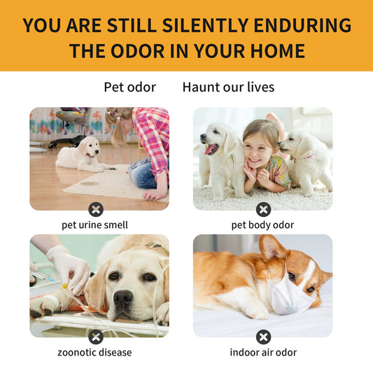 Pet Fabric Deodorizer Spray, Fresh Air Clean Pet Odors Indoor Air Fresh Long-Lasting Deodorant eprolo