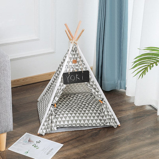 Pet Tent Kennel Removable And Washable Canvas Dog Tent Pet Bed Pad Pet Supplies eprolo