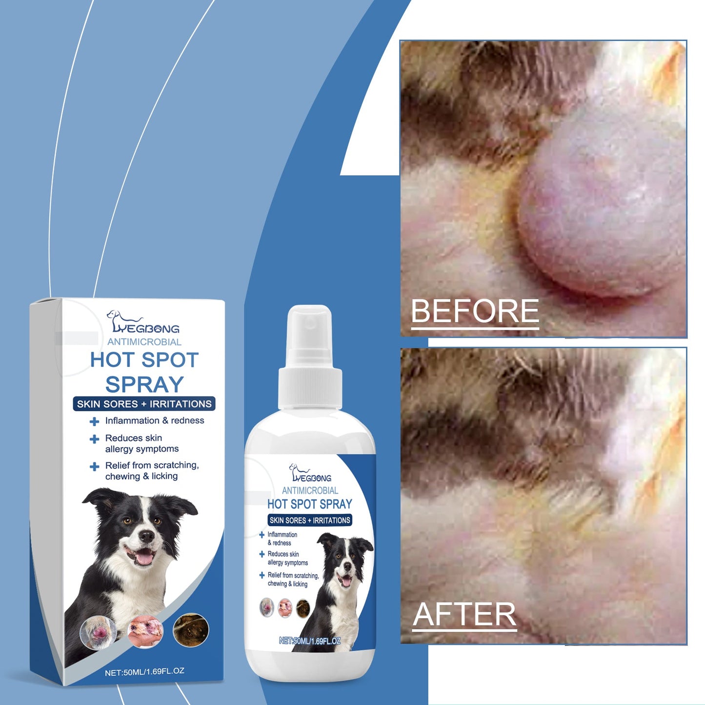 Pet Fur Care Spray Pet cat and dog fur gentle cleaning care fur Bright shine eprolo
