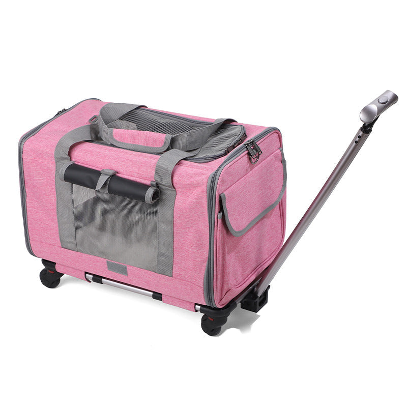 Travel Cat Carrier Summer Dog Pet Bag Foldable Cat Pet Box Breathable Portable Pet Trolley Case eprolo