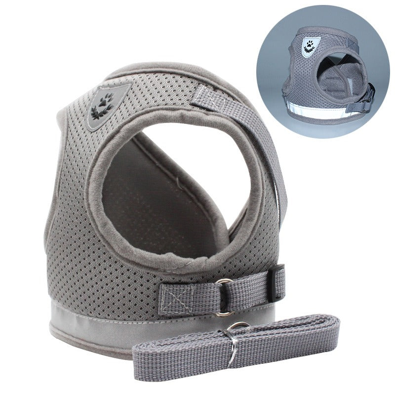 The New Pet Chest Strap Undershirt Dog Leash Reflective Breathable Dog Rope Pet Supplies eprolo
