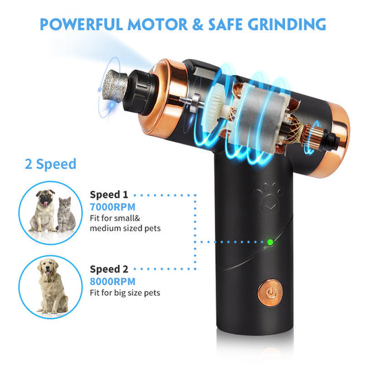Rechargeable Pet Nail Clippers Dog Nail Polisher Cat Dog Nail Clipper Electric Pet Nail Polisher eprolo