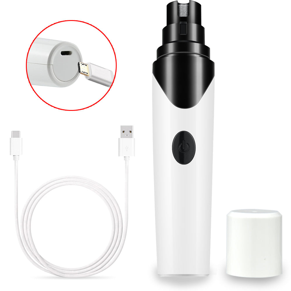 Rechargeable Dog Nail Grinders USB Charging Pet Nail Clippers Quiet Electric Dog Cat Paws Nail Grooming Trimmer Tools eprolo