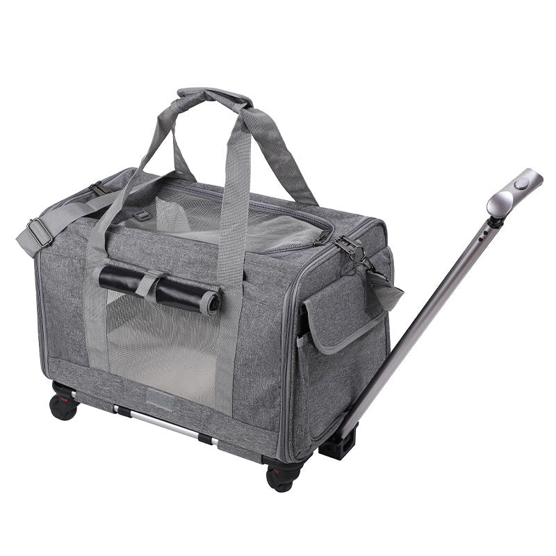 Travel Cat Carrier Summer Dog Pet Bag Foldable Cat Pet Box Breathable Portable Pet Trolley Case eprolo
