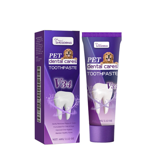 Yegbong Pet V34 Toothpaste, Pet Clean Bad Breath Tartar Care Gum Care Toothpaste eprolo
