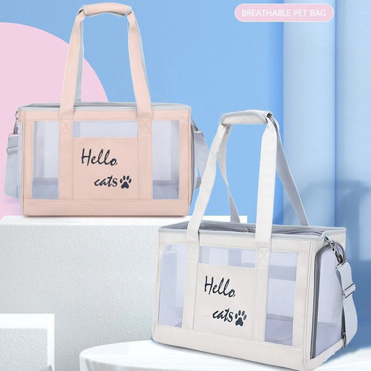 New Solid Color Fashion Breathable Simple Portable Out Shoulder Large Capacity Small Dog Pet Bag eprolo