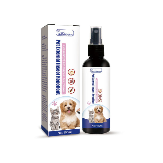 Pet Flea Spray, Cat And Dog Pet Skin Cleansing External Lice Tick Anti-Itch Spray eprolo