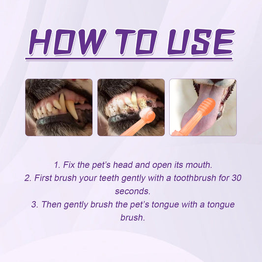 Pet Toothbrush For Dogs, Pet Oral Cleaning Dental Stains Dental Health Care eprolo