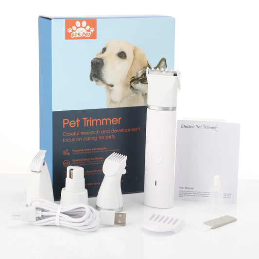 USB Pet Shaver Set Rechargeable Dog Clipper Pet Nail Grinder Electric Foot Shaver eprolo