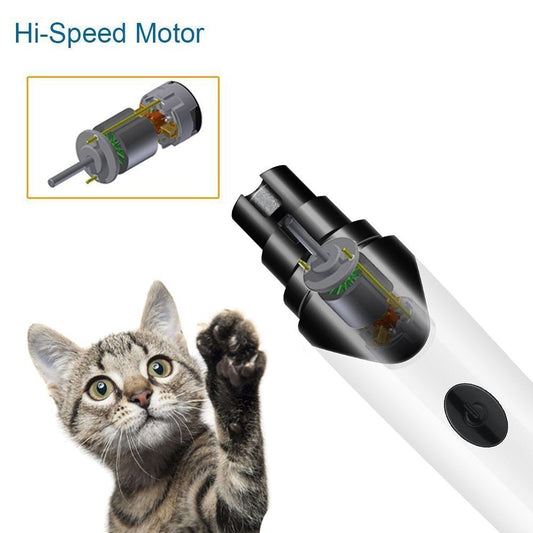 Rechargeable Dog Nail Grinders USB Charging Pet Nail Clippers Quiet Electric Dog Cat Paws Nail Grooming Trimmer Tools eprolo