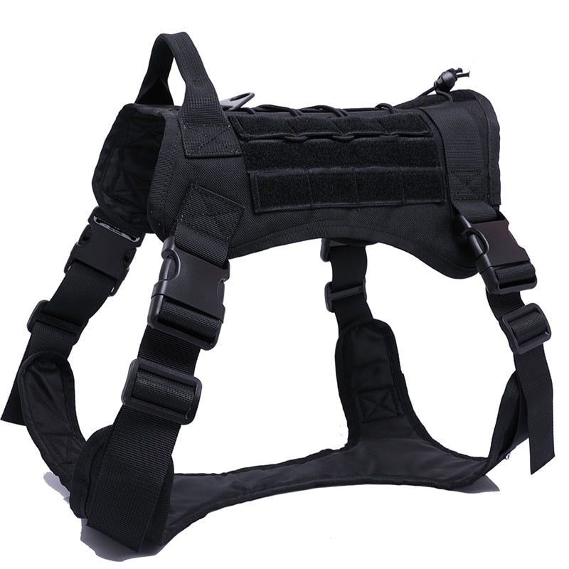 Military Tactical Dog Harness German Shepherd Pet Dog Vest With Handle Nylon Bungee Dog Leash Harness For Small Large Dogs Puppy eprolo