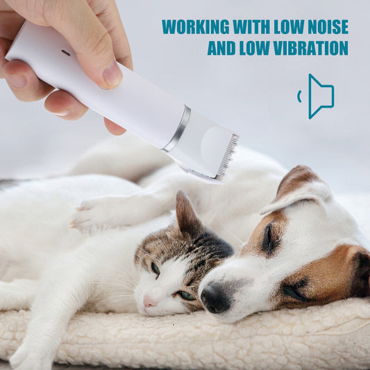 USB Pet Shaver Set Rechargeable Dog Clipper Pet Nail Grinder Electric Foot Shaver eprolo