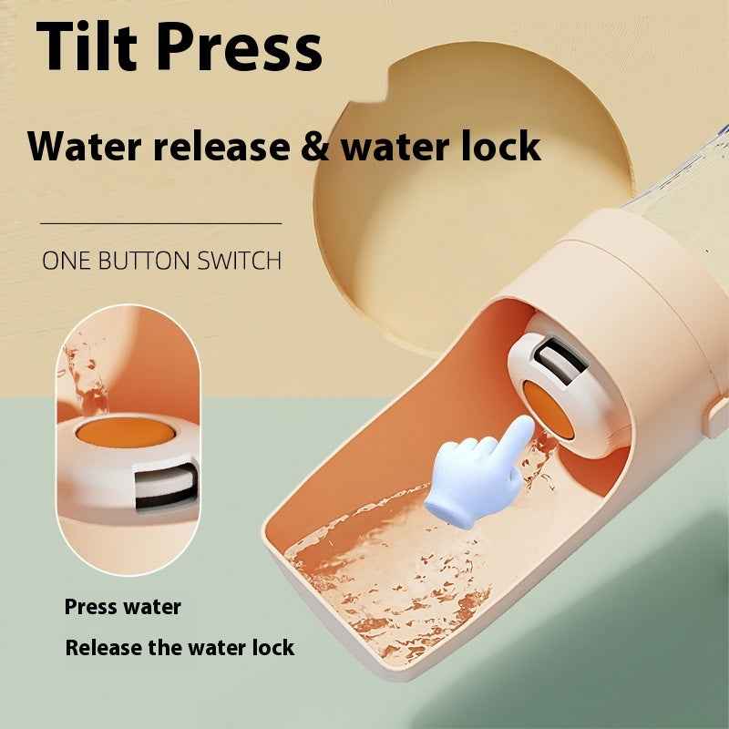 Portable Dog Water Bottle 2-in-1 - Travel Pet Feeder Cup for Outdoor Walking & Hiking