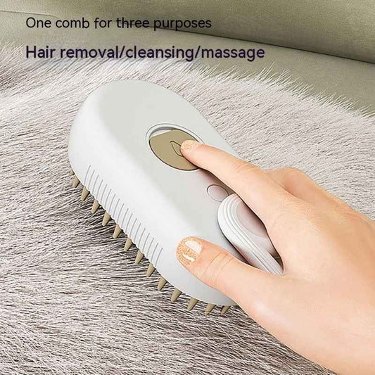 3-in-1 Cat Steam Brush | Electric Spray Pet Grooming Comb & Hair Removal Brush