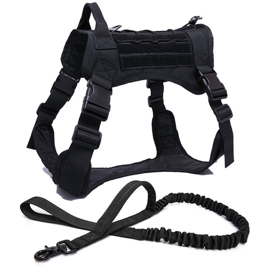 Military Tactical Dog Harness German Shepherd Pet Dog Vest With Handle Nylon Bungee Dog Leash Harness For Small Large Dogs Puppy eprolo