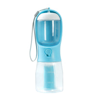Pet Multifunctional Water Bottle 3 in 1 Portable Pet Water Bottle with Food Container and poop bag eprolo