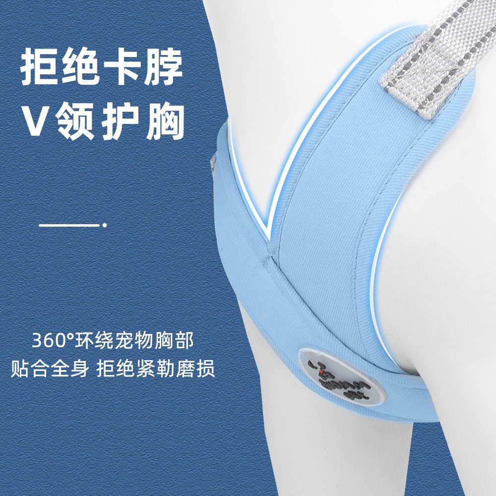 New style dog leash breathable pet chest and shoulder strap vest reflective dog leash pet leash eprolo