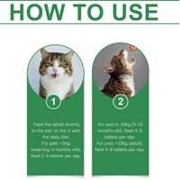 Pet Cat Multivitamin Tablets, Cats Supplement Vitamin Micronutrient Nutritional Supplements eprolo