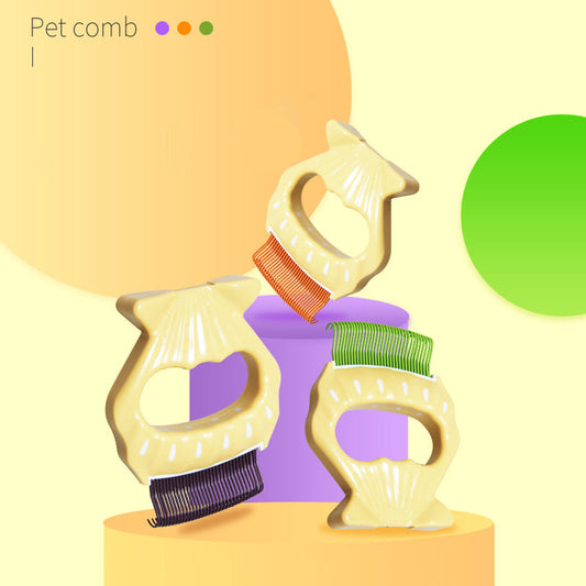 Pet Shell Comb To Remove Floating Hair Cat And Dog Cleaning Supplies Pet Bath Massage Cat Combing Brush eprolo