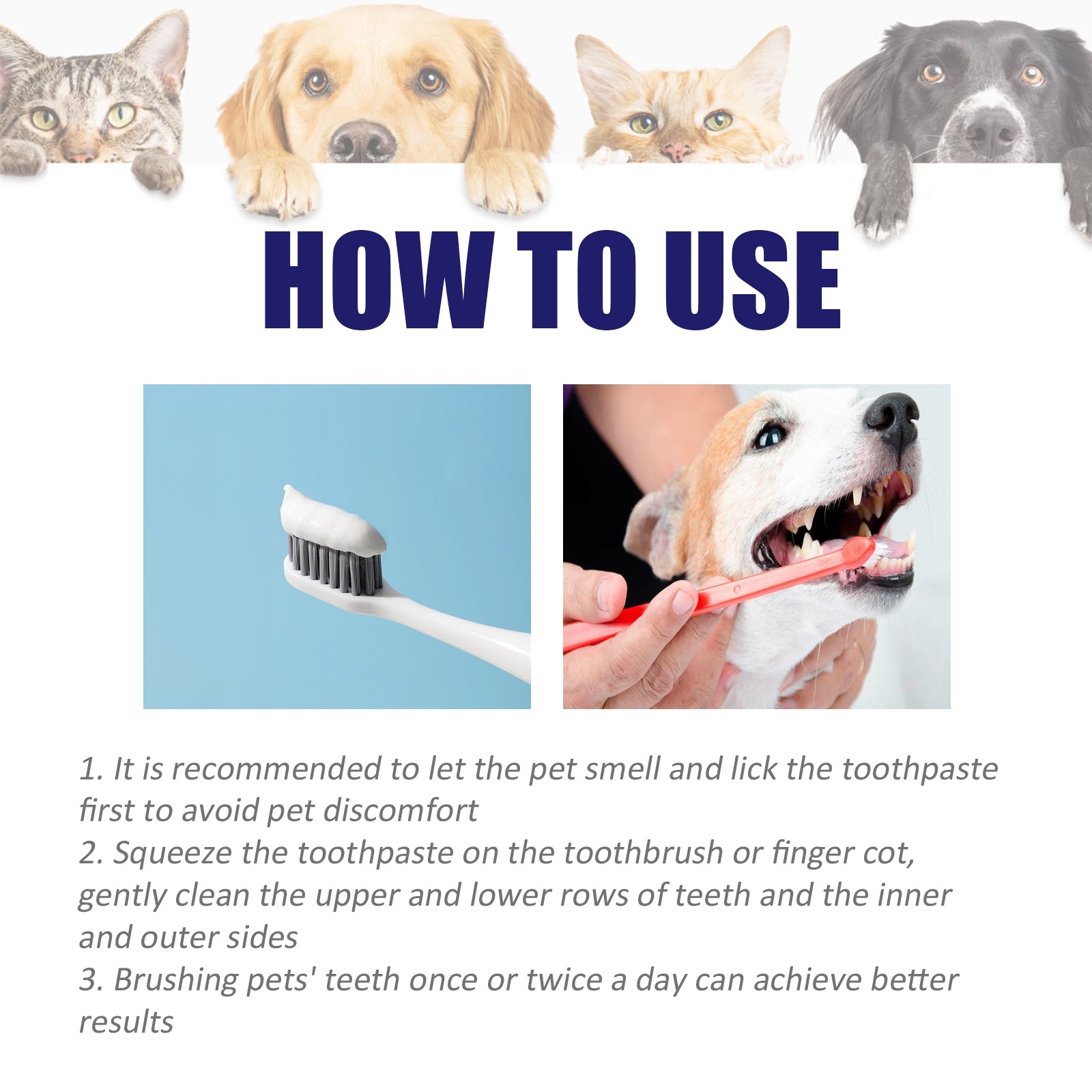 Yegbong Pet V34 Toothpaste, Pet Clean Bad Breath Tartar Care Gum Care Toothpaste eprolo