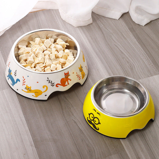 Dog Food Bowl Melanie Pet Bowl Dog Basin Water Bowl Pet Bowl Stainless Steel Dog Bowl Single Bowl Cat Bowl Pet Supplies eprolo