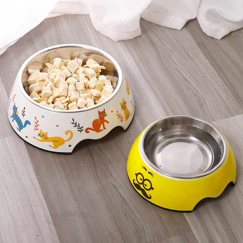 Dog Food Bowl Melanie Pet Bowl Dog Basin Water Bowl Pet Bowl Stainless Steel Dog Bowl Single Bowl Cat Bowl Pet Supplies eprolo