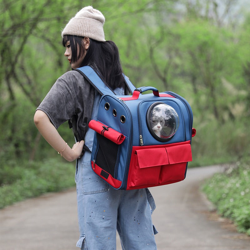 Cat Bag Large Capacity Portable Pet Bag Breathable Backpack Cat Bag Foldable Pet Backpack eprolo