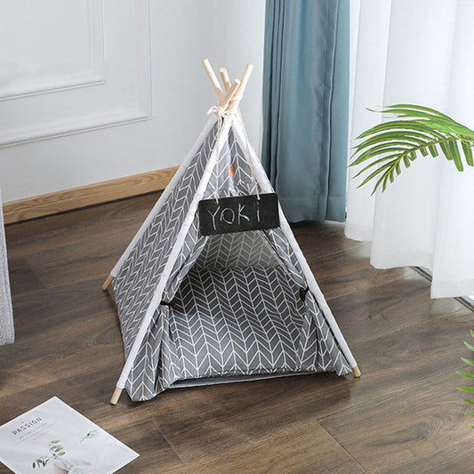Pet Tent Kennel Removable And Washable Canvas Dog Tent Pet Bed Pad Pet Supplies eprolo