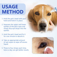Yegbong Pet Eye Drops, Cats And Dogs Eye Cleaning Care Pet Eye Wash Tear Stain Remover eprolo